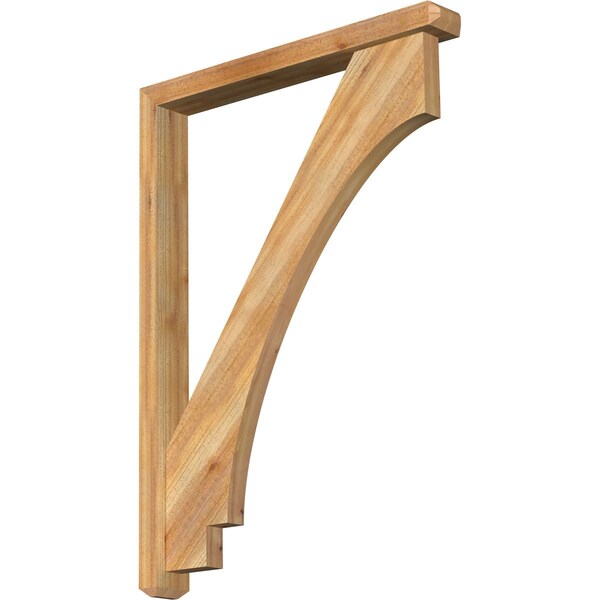 Ekena Millwork Imperial Craftsman Rough Sawn Bracket w/ Offset Brace, Western Red Cedar, 4"W x 32"D x 44"H BKT0402X32X44IMP04RWR - main